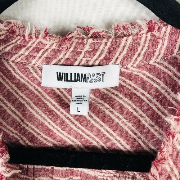 William Rast Size Large Striped Aurora Lace Up Top - Picture 5 of 5